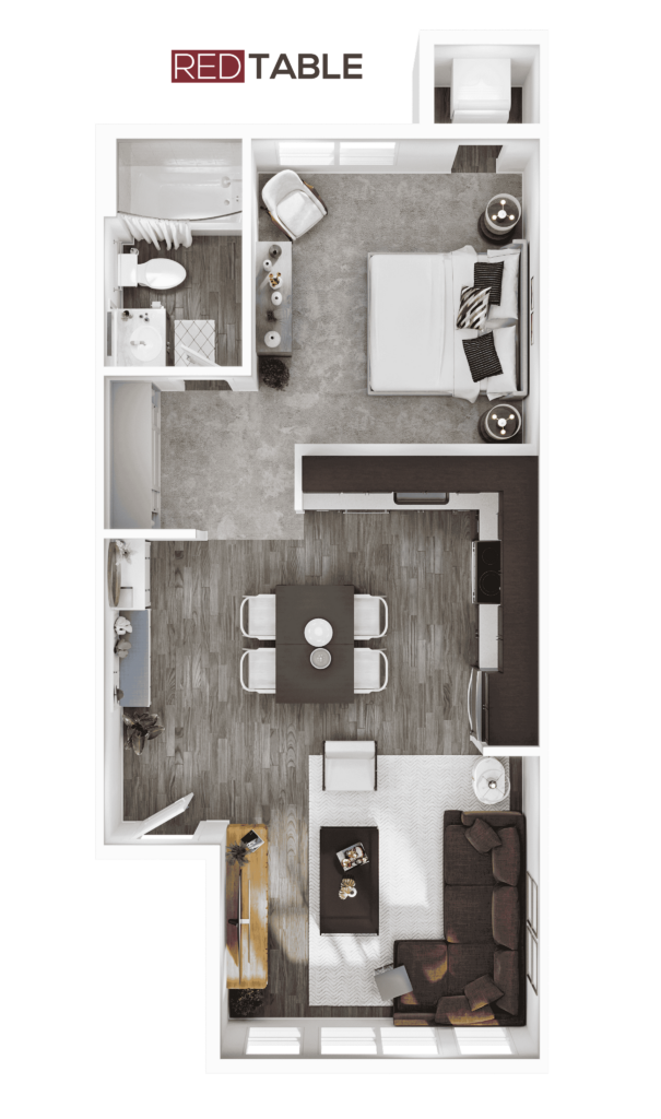 1BR/1BA – A1