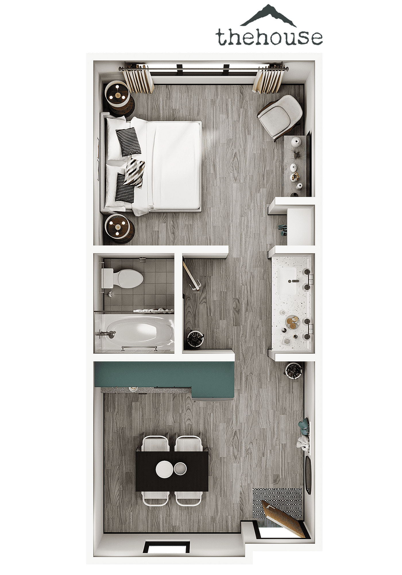 1BR/1BA &ndash; A1