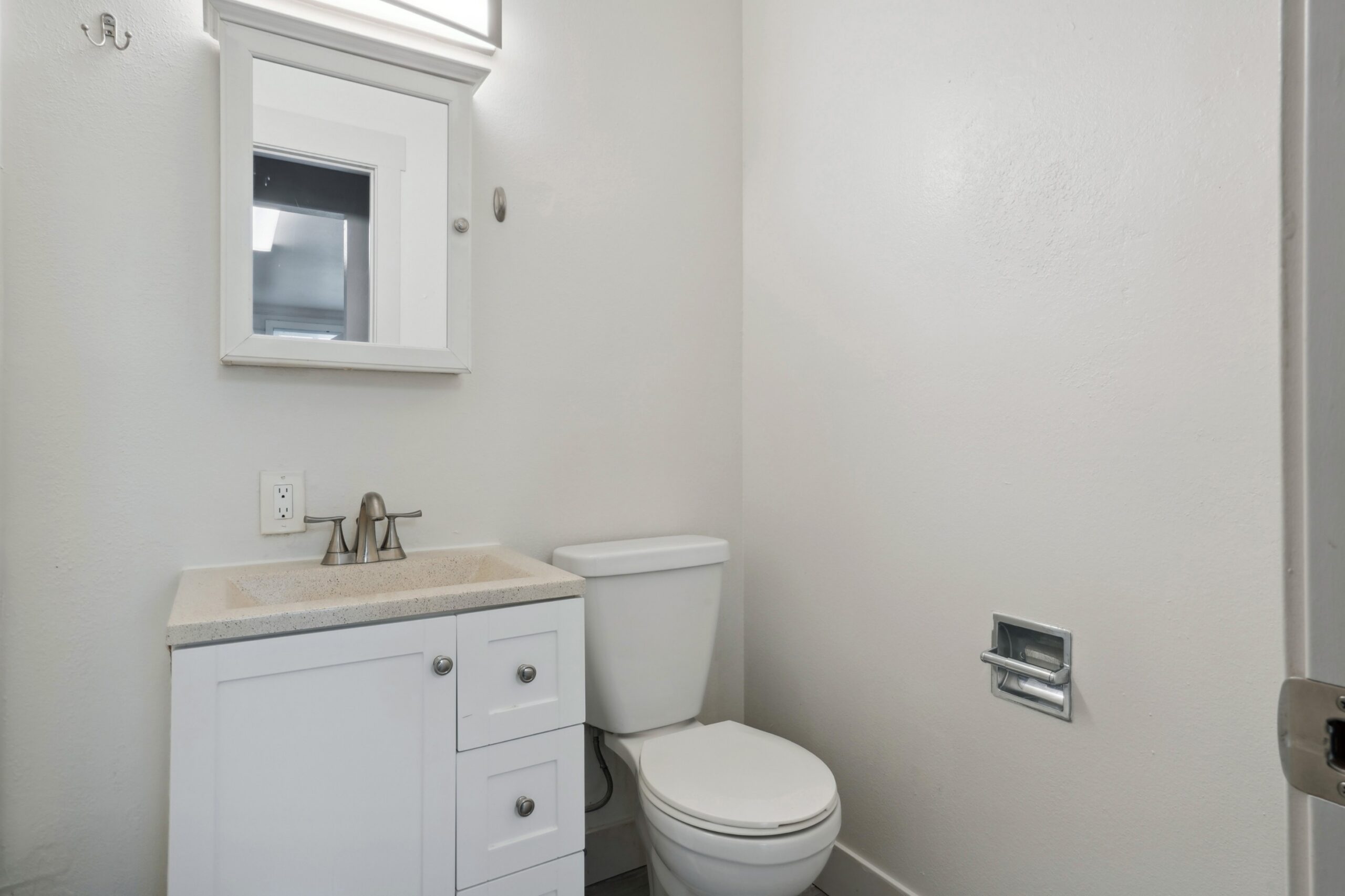 Bathroom with vanity at Flats on 2nd scaled