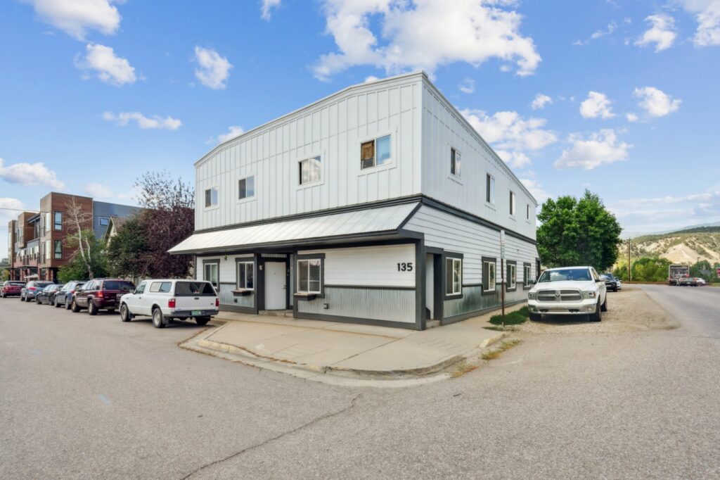 Exterior and parking at Flats on 2nd