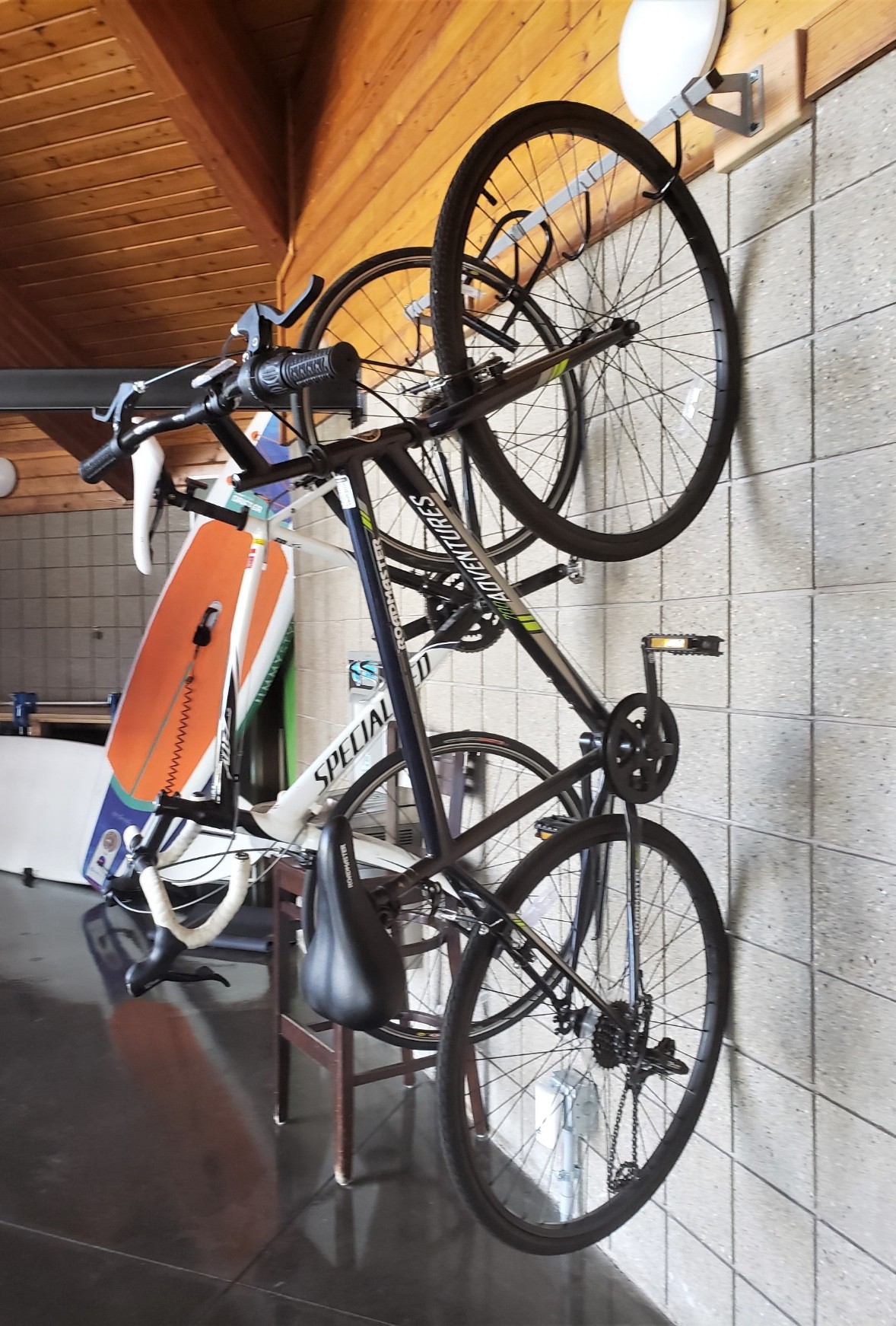 Gear storage at The House Apartments