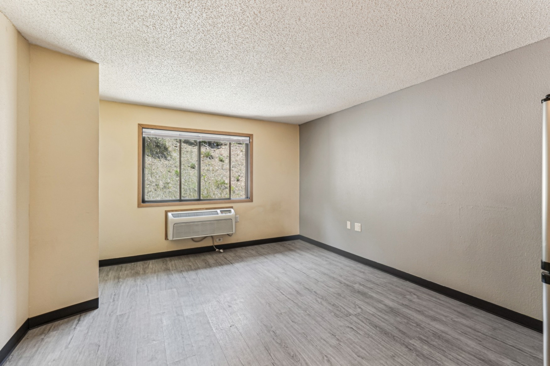 Studio apartment living area at The House1