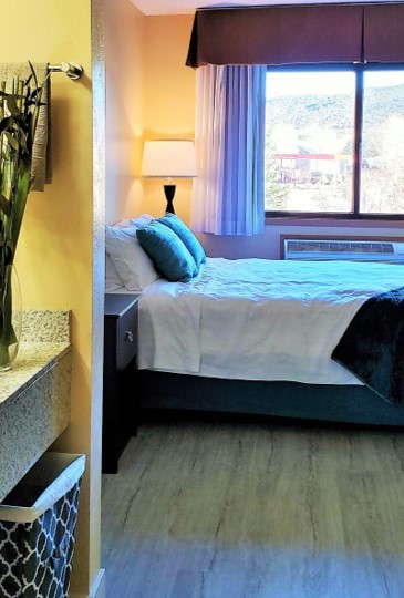 Studio bedroom at The House Apartments