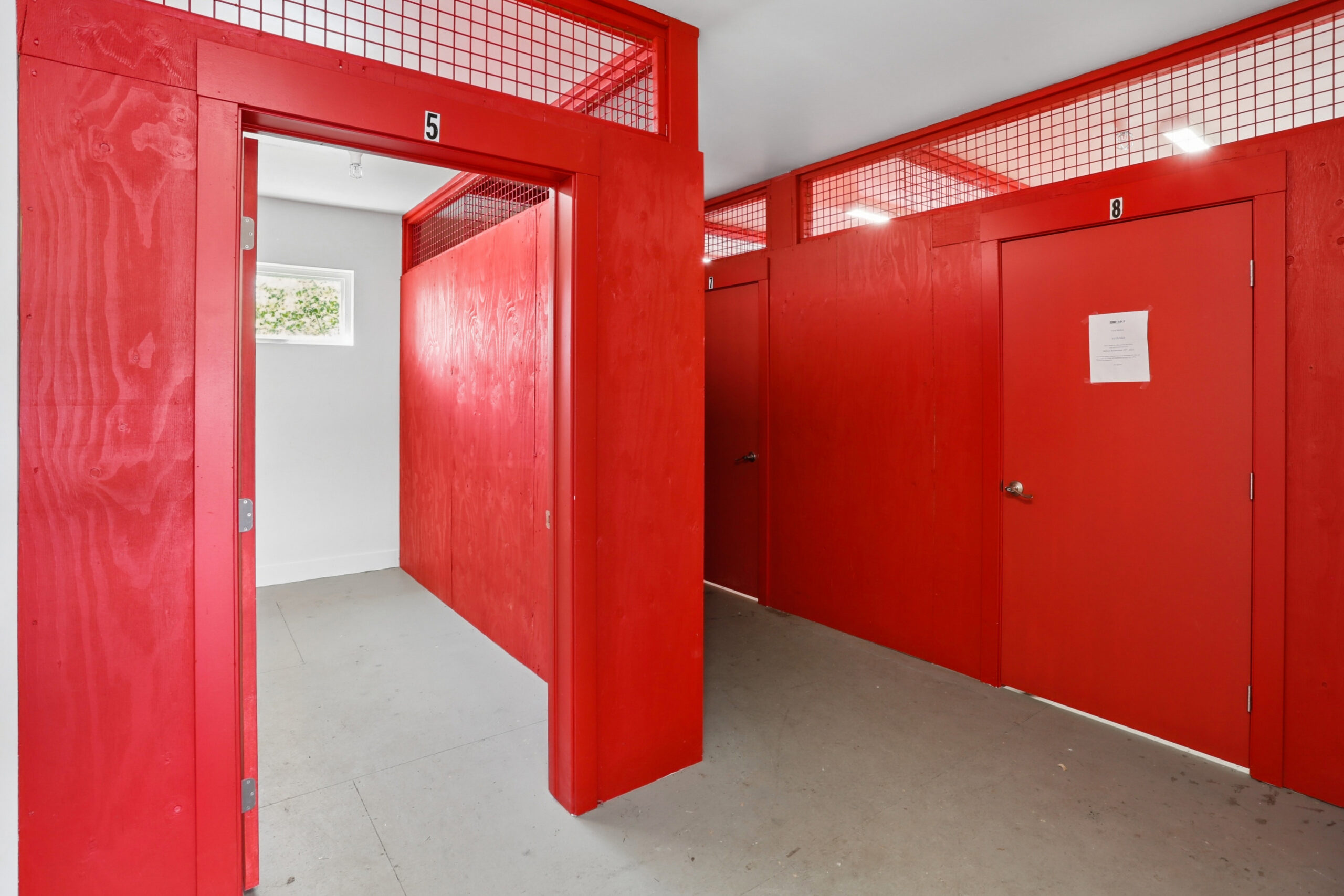 Indoor storage locker units
