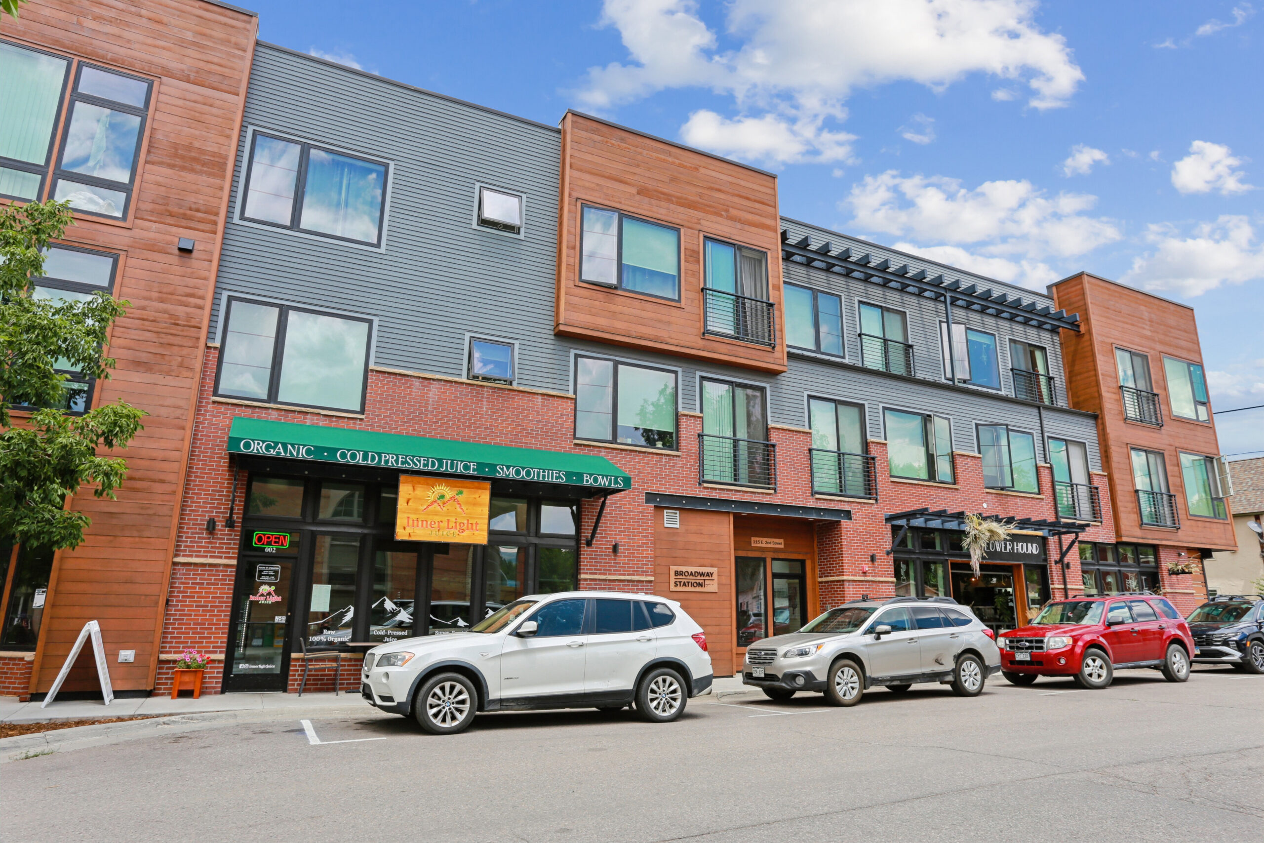 Mixed use commercial storefronts and apartments in Eagle, CO