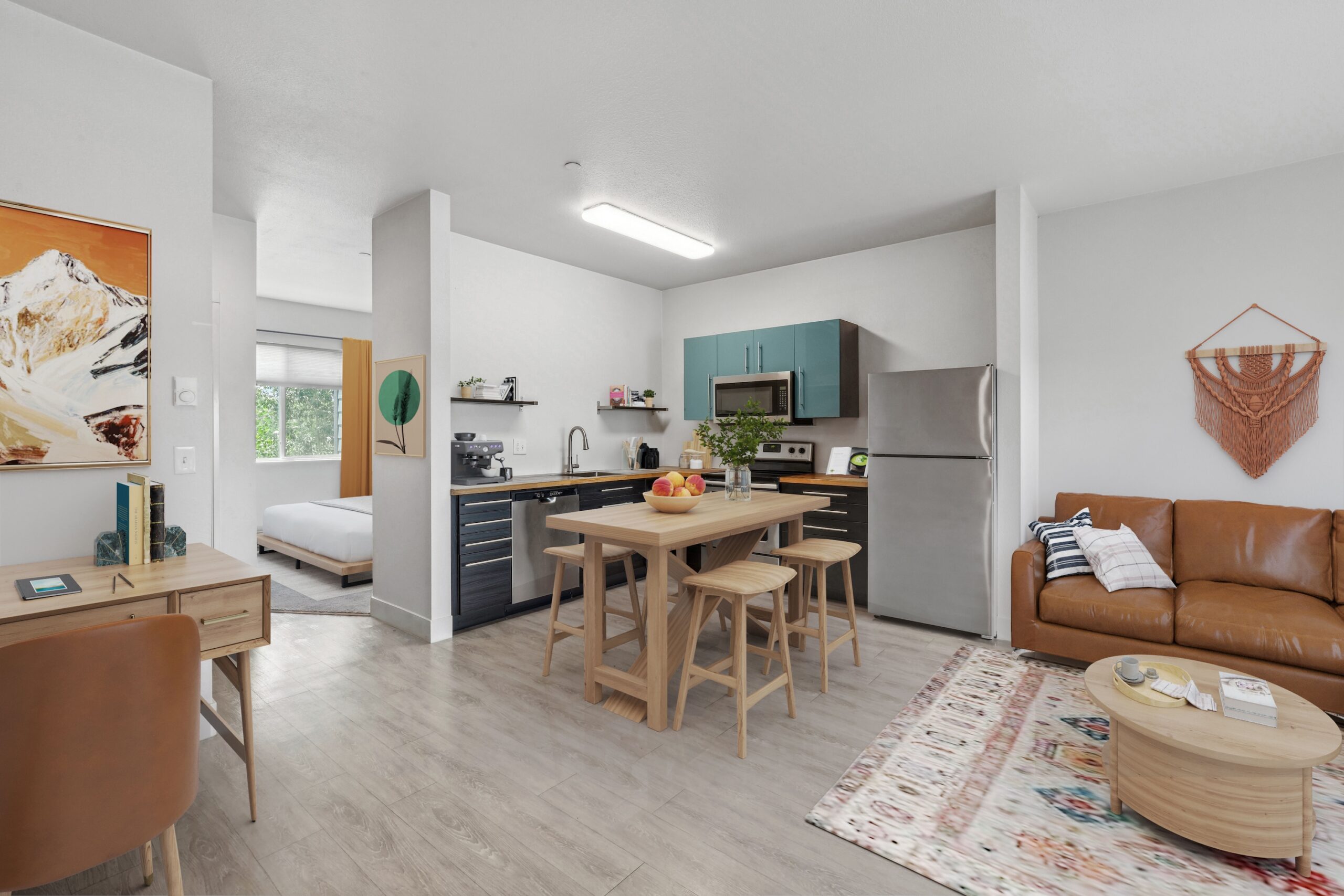 1-bed Kitchen and Bedroom
